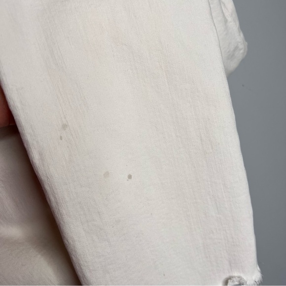 MOTHER THE RASCAL Ankle snippet high Waist straight leg white jeans - Picture 9 of 11